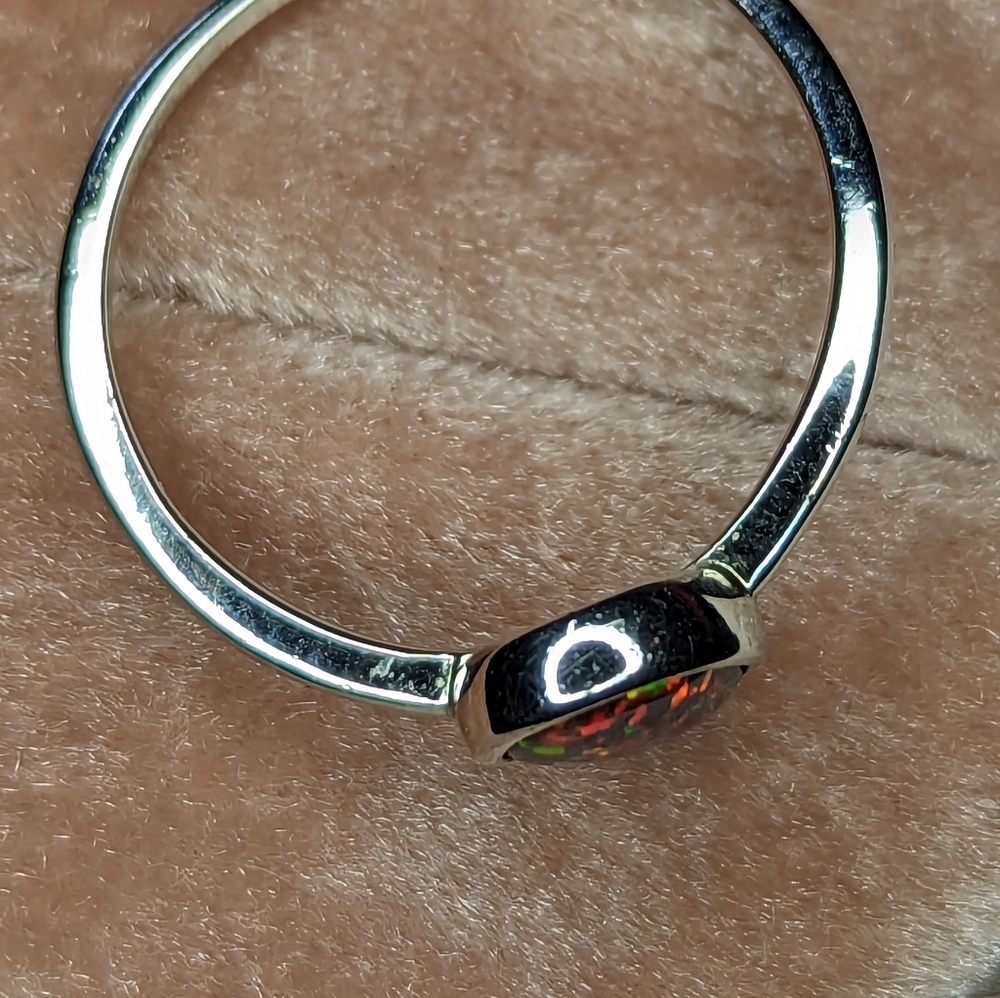 Lab Created Opal Ring - Picture 3 of 3